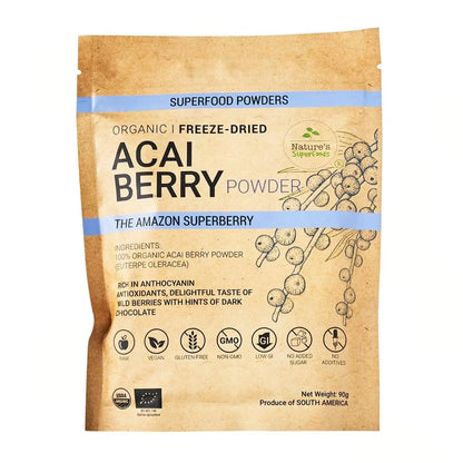 Organic Acai Berry Powder 有機巴西莓粉 (Freeze-Dried 凍乾) | 90g